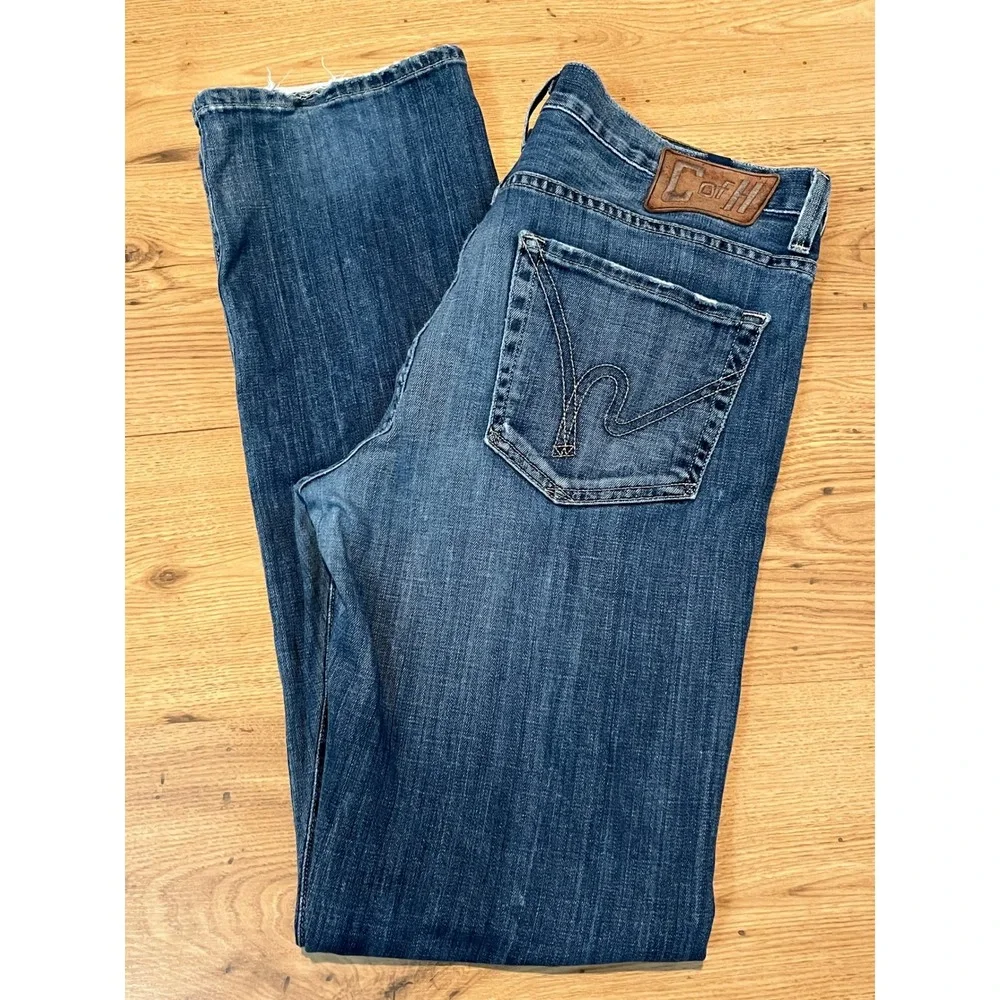 Citizens of Humanity Sid Straight Leg Jeans Medium Wash Blue Denim Size 33